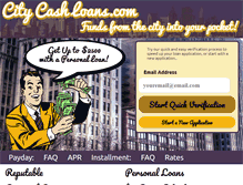 Tablet Screenshot of citycashloans.com